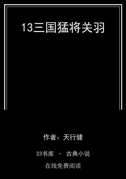 13三国猛将关羽封面