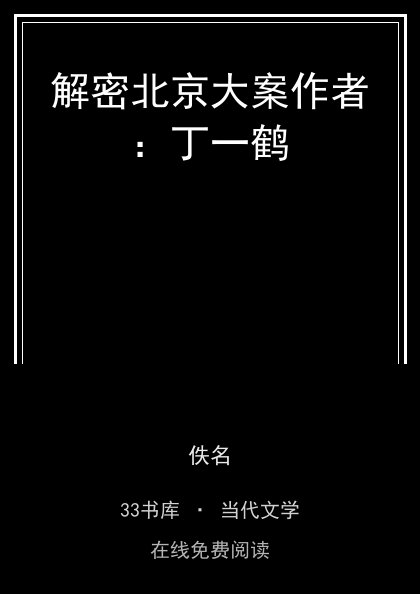 解密北京大案作者：丁一鹤封面