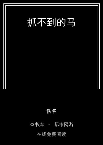 抓不到的马封面