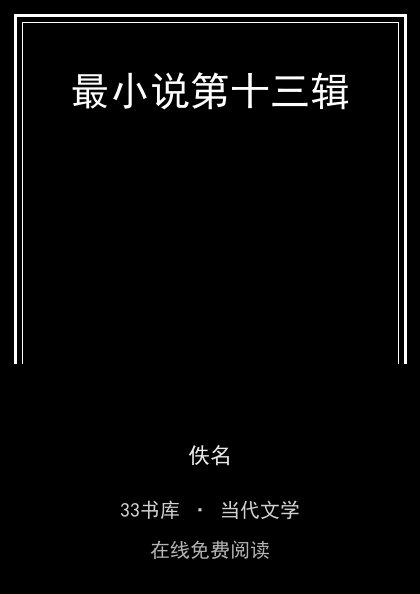 最小说第十三辑 封面