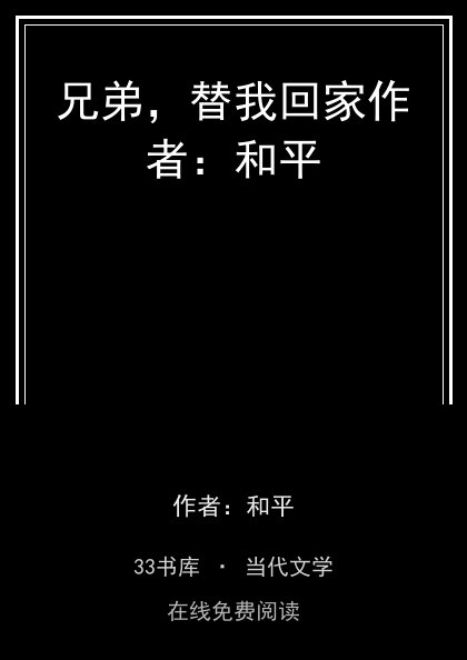 兄弟，替我回家作者：和平封面