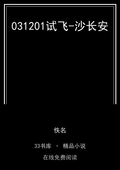 031201试飞-沙长安封面
