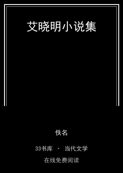 艾晓明小说集封面