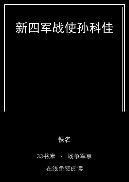 新四军战使孙科佳封面