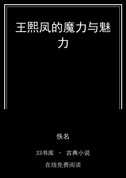 王熙凤的魔力与魅力封面