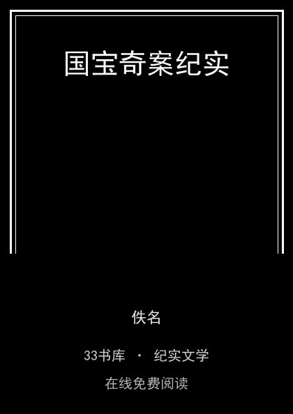 国宝奇案纪实封面