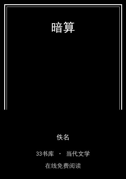 暗算 封面