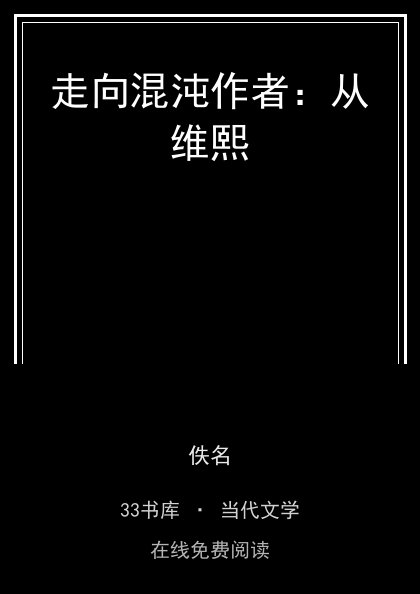 走向混沌作者：从维熙 封面