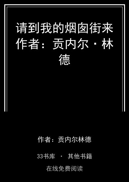 请到我的烟囱街来作者：贡内尔·林德封面