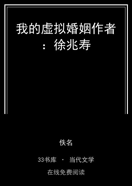 我的虚拟婚姻作者：徐兆寿封面