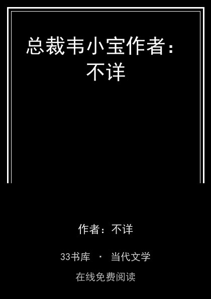 总裁韦小宝作者：不详封面
