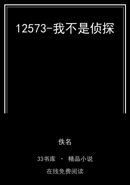 12573-我不是侦探 封面
