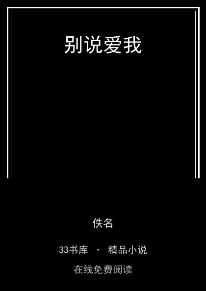 别说爱我 封面