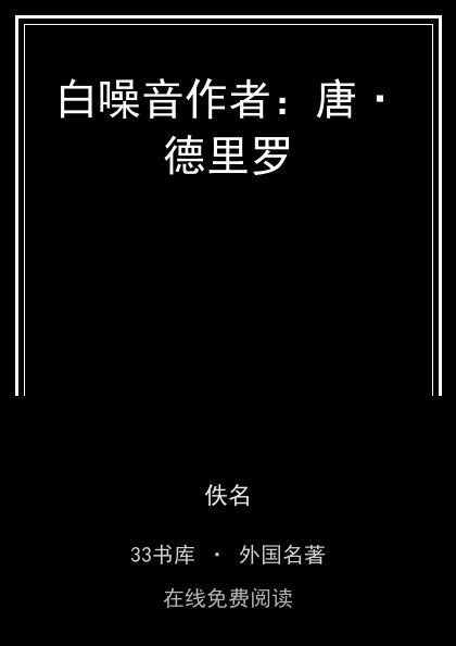 白噪音作者：唐·德里罗封面