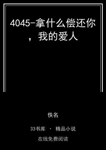 4045-拿什么偿还你，我的爱人封面