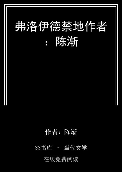 弗洛伊德禁地作者：陈渐 封面