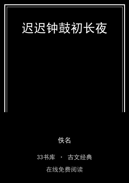 迟迟钟鼓初长夜 封面