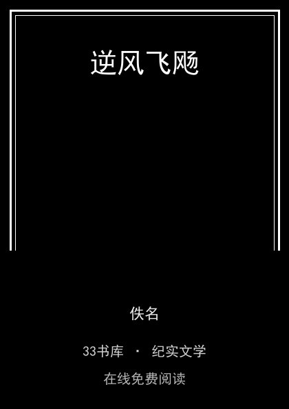 逆风飞飏 封面