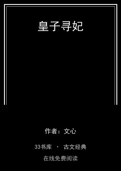 皇子寻妃封面