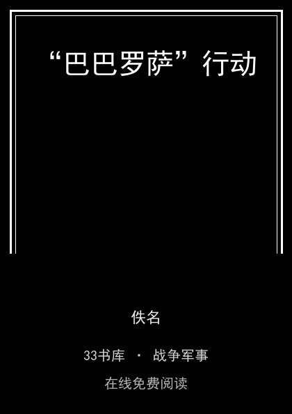 “巴巴罗萨”行动 封面