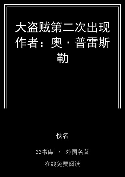 大盗贼第二次出现作者：奥·普雷斯勒封面