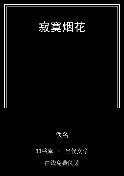 寂寞烟花封面