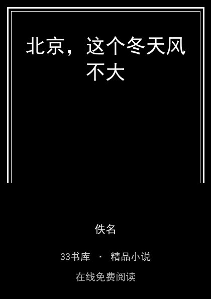 北京，这个冬天风不大封面
