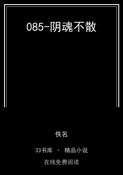 085-阴魂不散封面