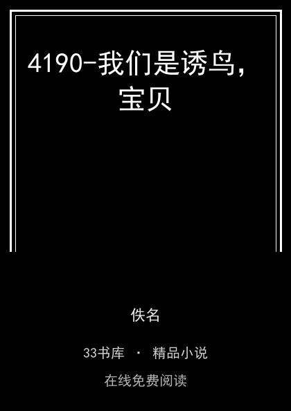 4190-我们是诱鸟，宝贝封面