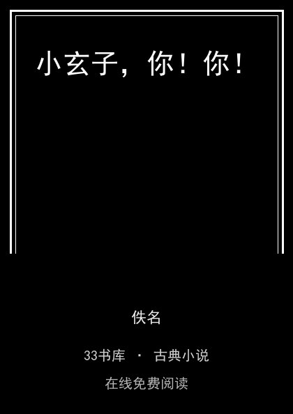 小玄子，你！你！封面