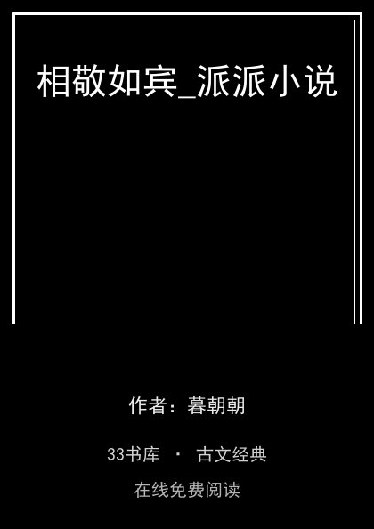 相敬如宾_派派小说封面