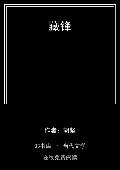 藏锋 封面