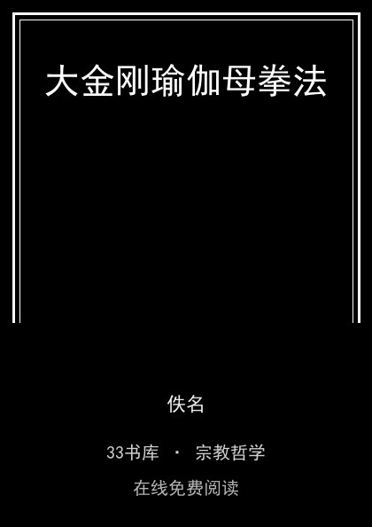 大金刚瑜伽母拳法封面