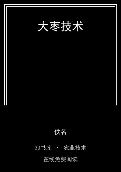 大枣技术封面