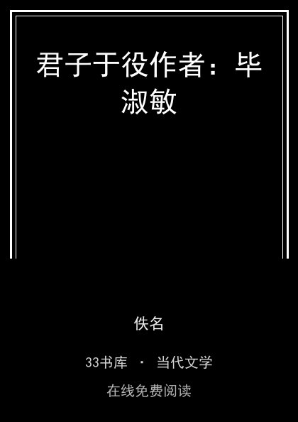 君子于役作者：毕淑敏封面