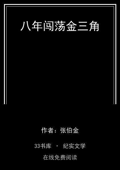 八年闯荡金三角封面