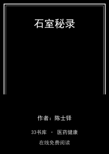 石室秘录封面