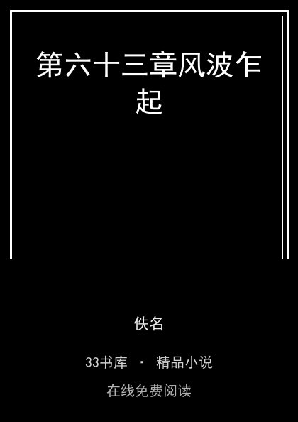 第六十三章风波乍起封面