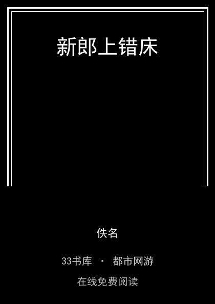 新郎上错床封面