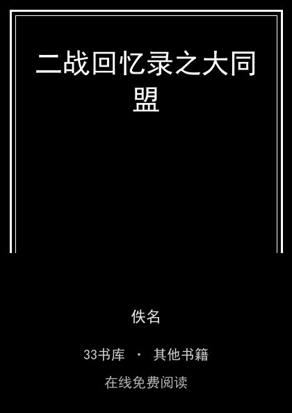 二战回忆录之大同盟封面