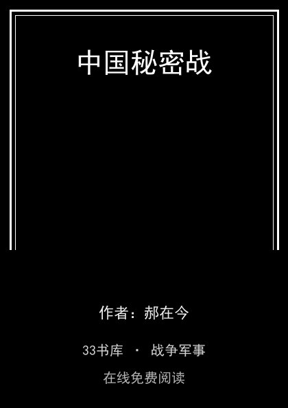 中国秘密战封面
