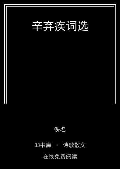 辛弃疾词选封面