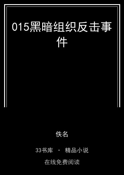 015黑暗组织反击事件封面
