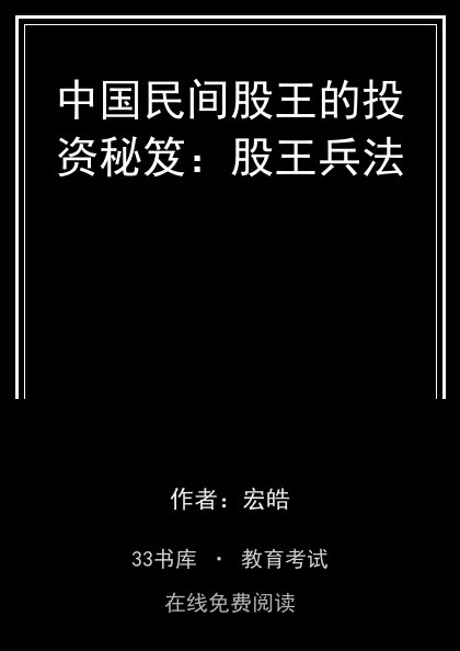 中国民间股王的投资秘笈：股王兵法封面