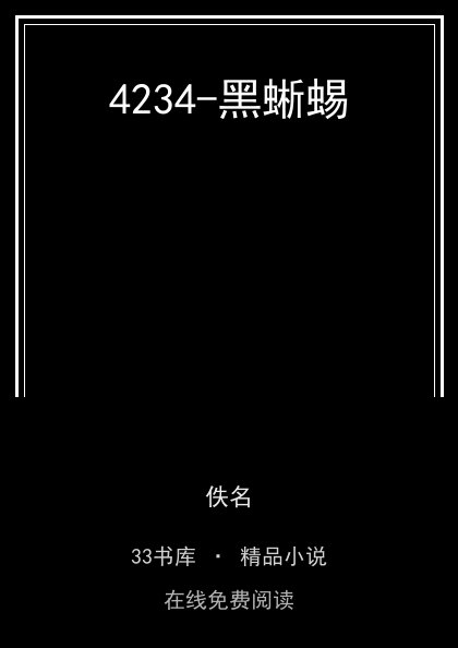 4234-黑蜥蜴封面