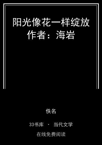 阳光像花一样绽放作者：海岩封面