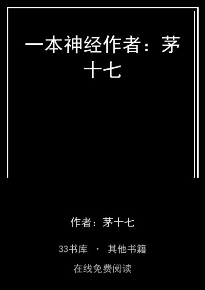 一本神经作者：茅十七封面