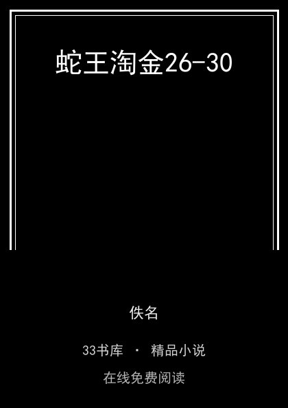 蛇王淘金26-30封面