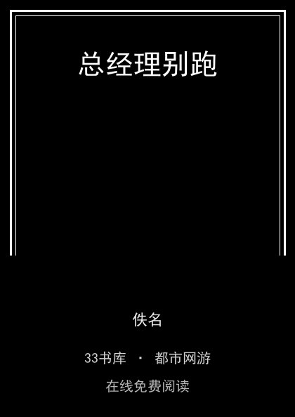 总经理别跑封面