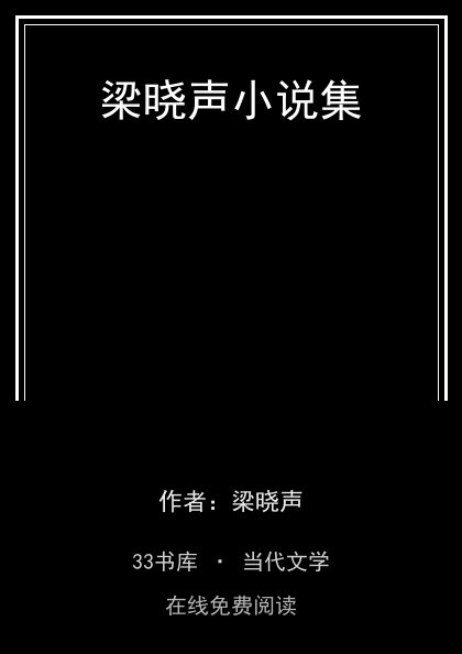 梁晓声小说集封面
